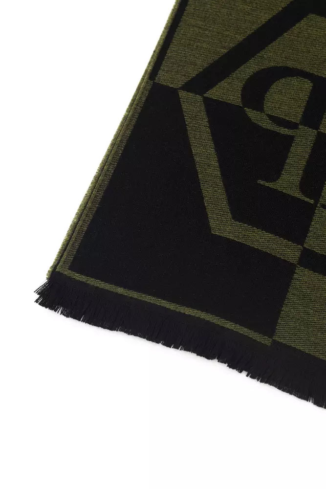 Green Wool Men Scarf