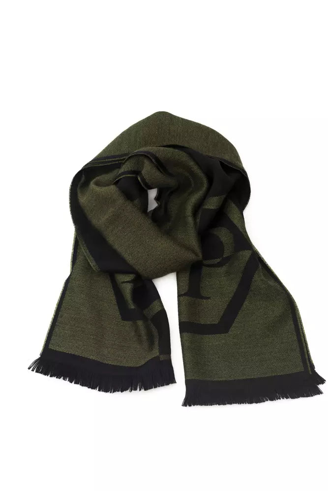 Green Wool Men Scarf