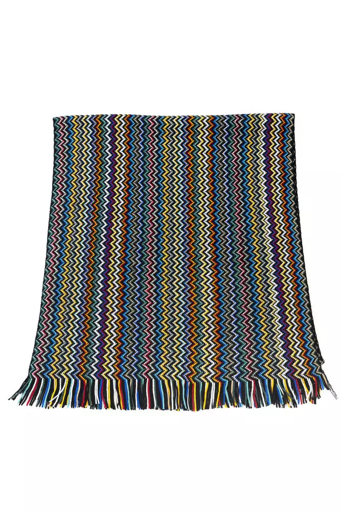 Multicolor Wool Men Scarf