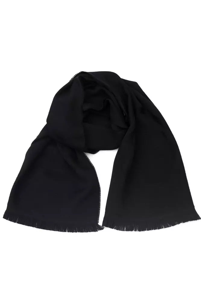 Black Wool Unisex Scarf