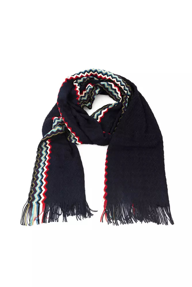 Black Wool Men Scarf