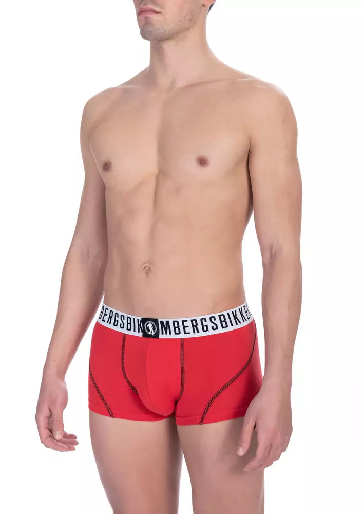 Red Cotton Men Underwear Trunk