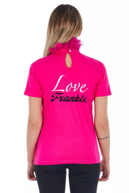 Pink Cotton Women T-Shirt