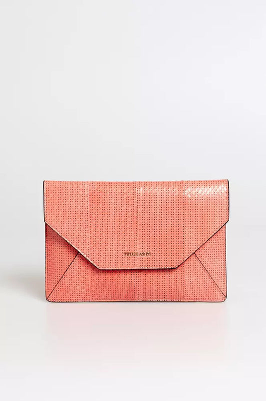 Pink Leather Women Clutch