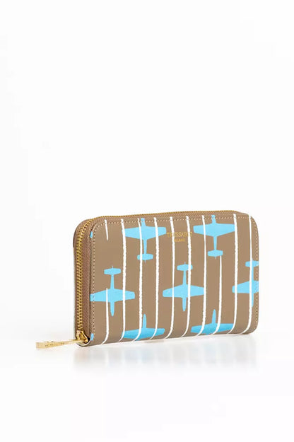 Beige Leather Women Wallet