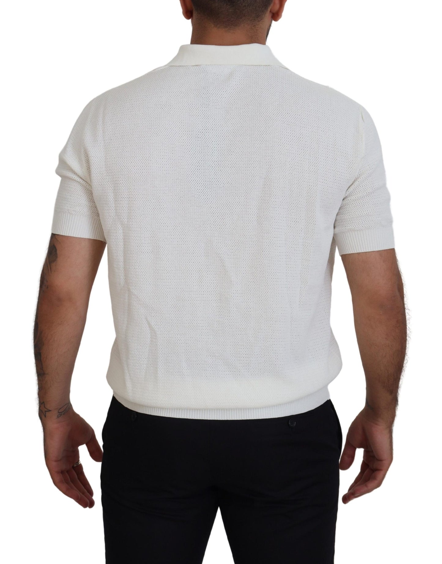 Ivory White Polo T-Shirt with Classic Elegance