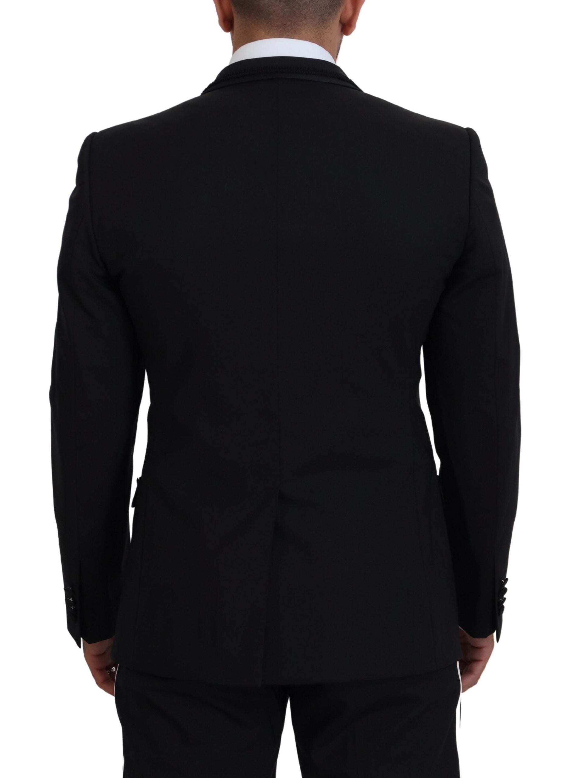 Elegant Black Silk-Lined Evening Blazer