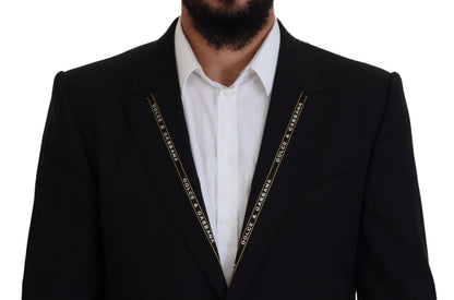 Sicilian Style Black Single Breasted Blazer