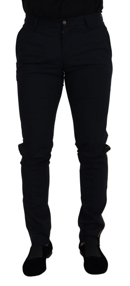 Elegant Black Wool-Blend Trousers