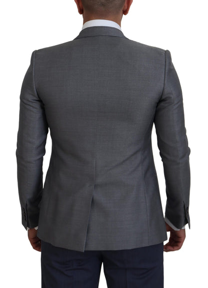 Elegant Light Gray Sicilia Blazer Jacket