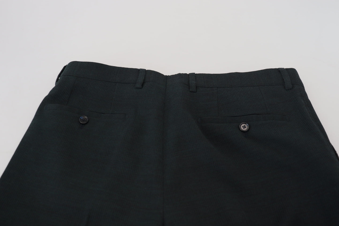 Elegant Blue Virgin Wool Trousers