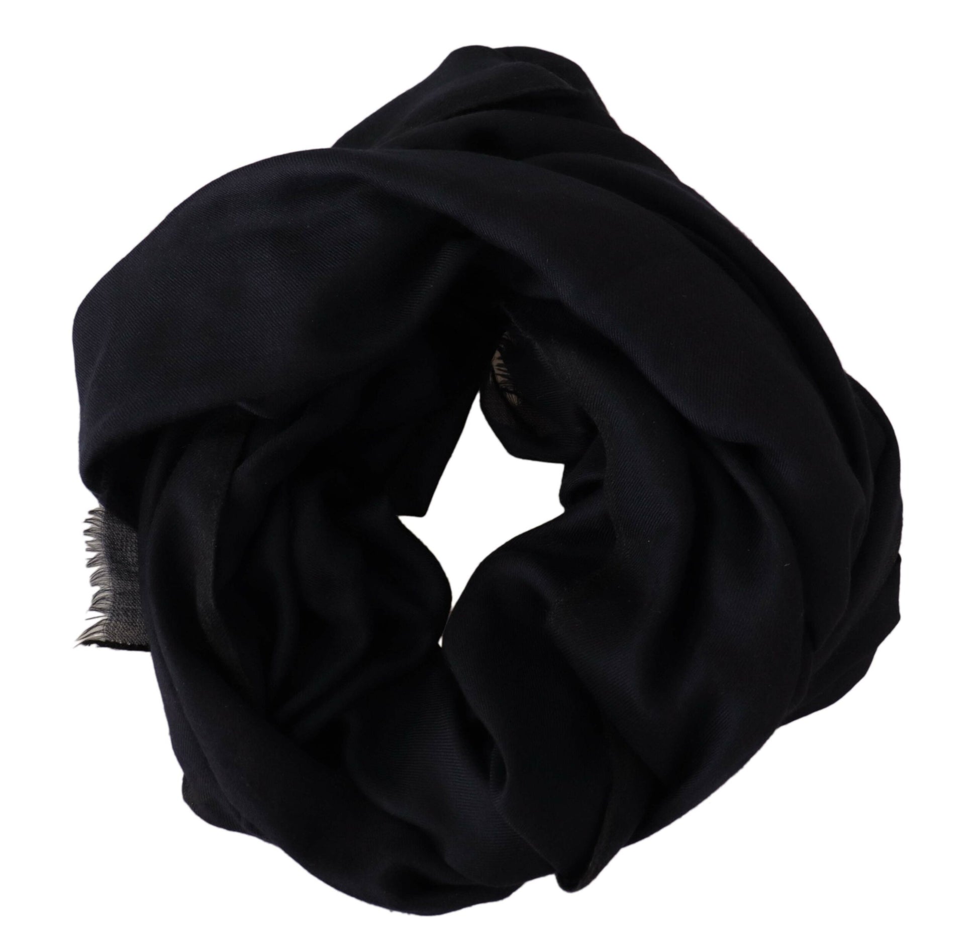 Elegant Black Silk Men's Scarf