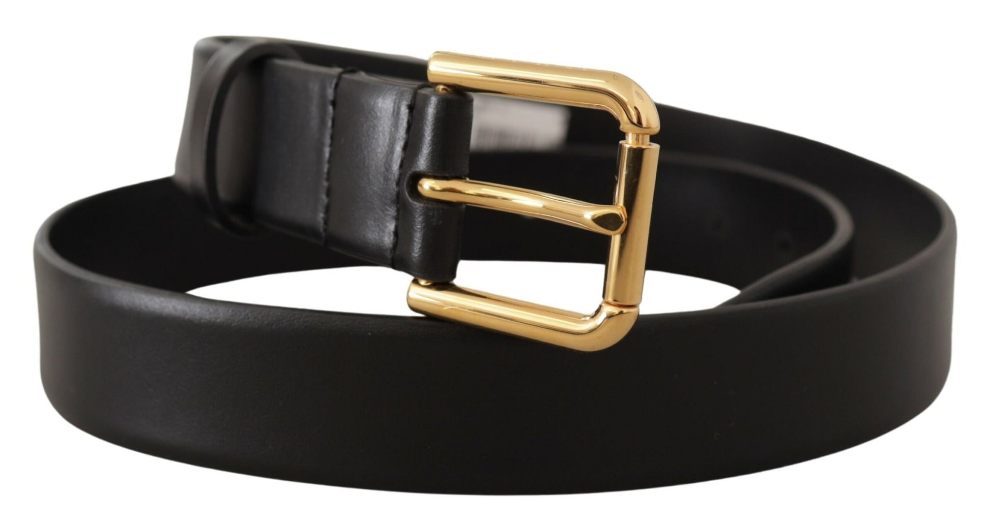 Elegant Leather Belt with Metal Buckle