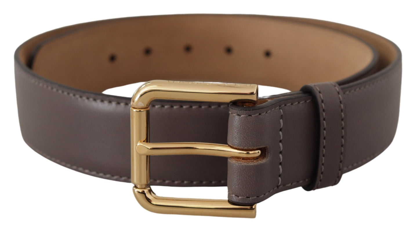 Elegant Engraved Buckle Leather Belt