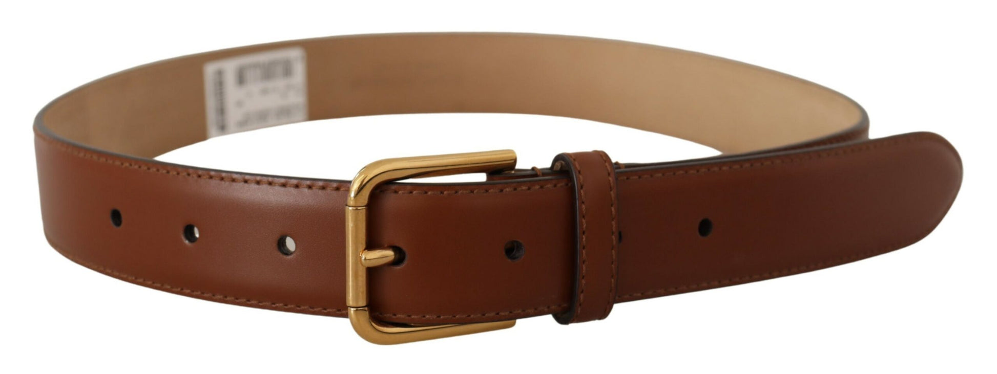 Elegant Leather Belt with Engraved Buckle