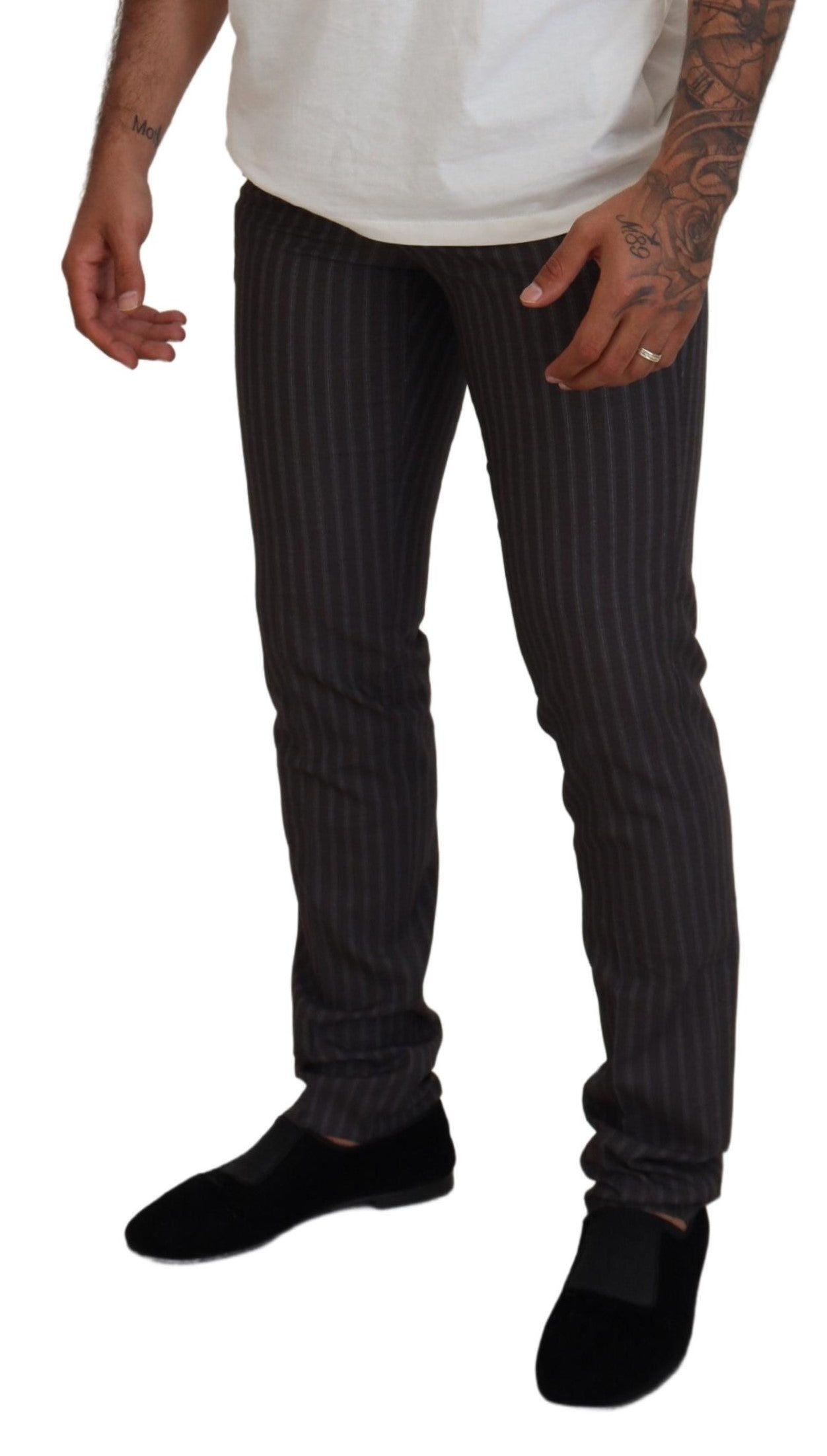 Elegant Striped Dress Pants for Men