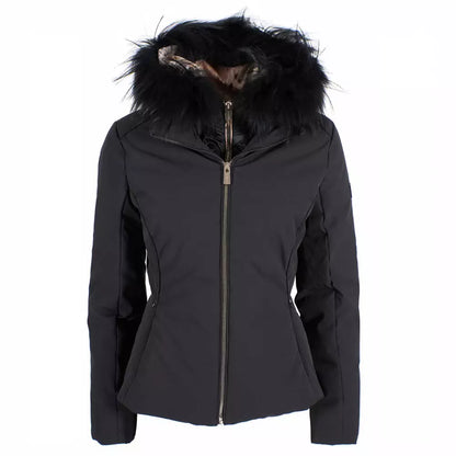 Elegant High-Collar Hooded Women's Jacket