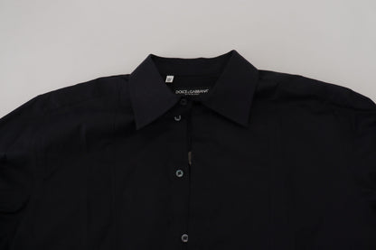 Elegant Slim Fit Formal Black Dress Shirt