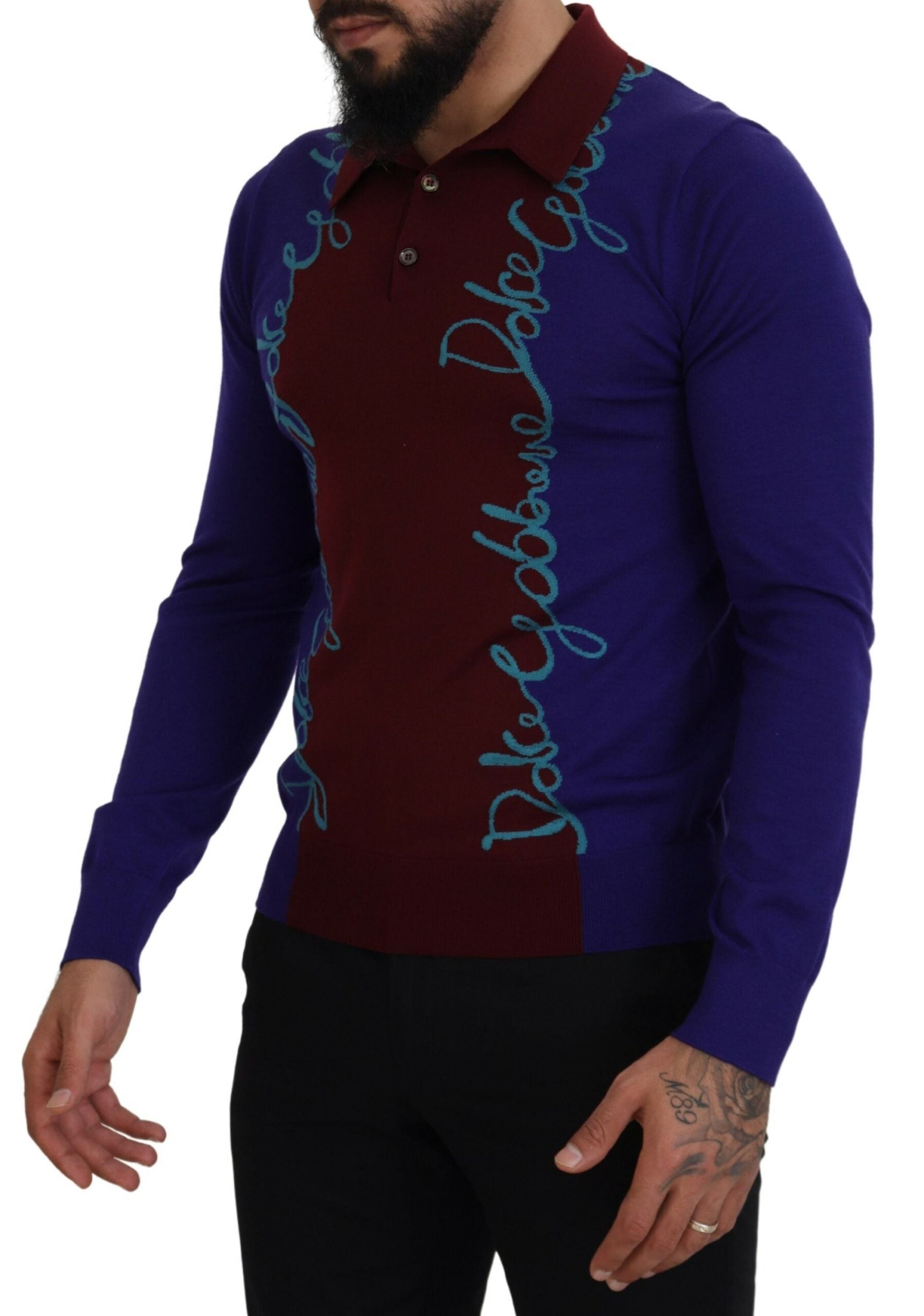 Multicolor Virgin Wool Silk Pullover Sweater