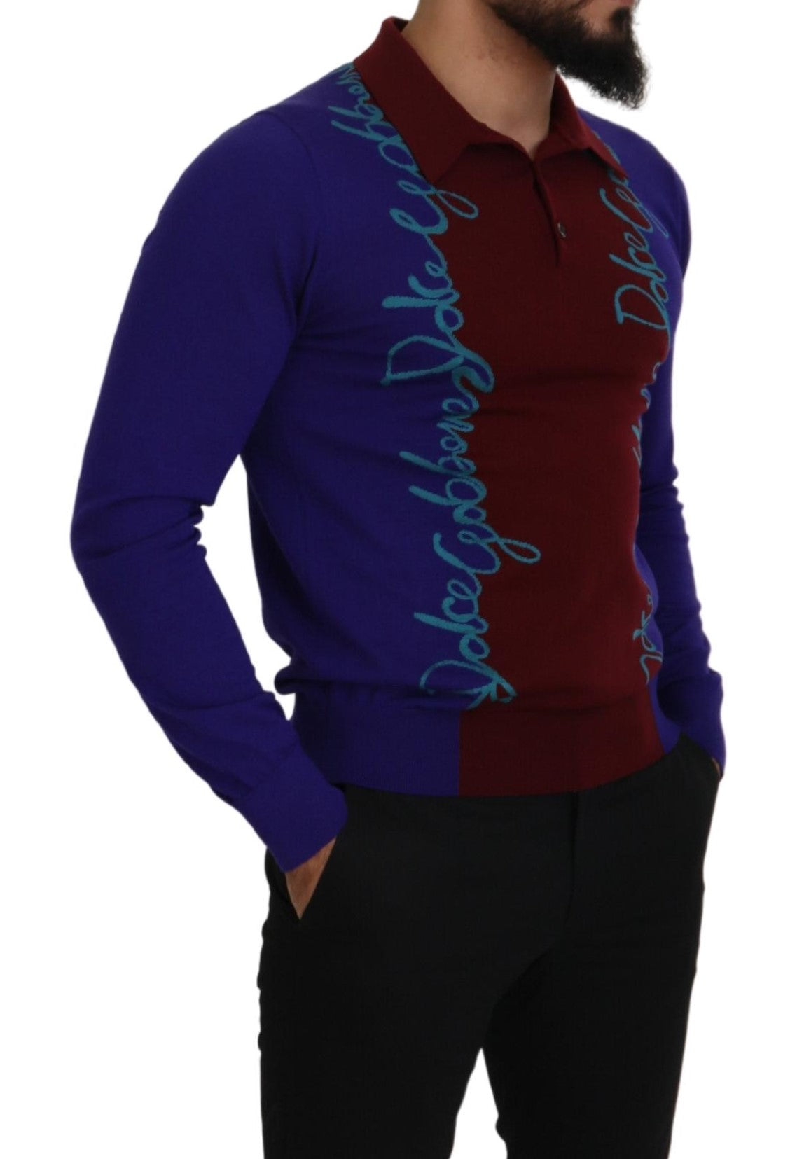 Multicolor Virgin Wool Silk Pullover Sweater