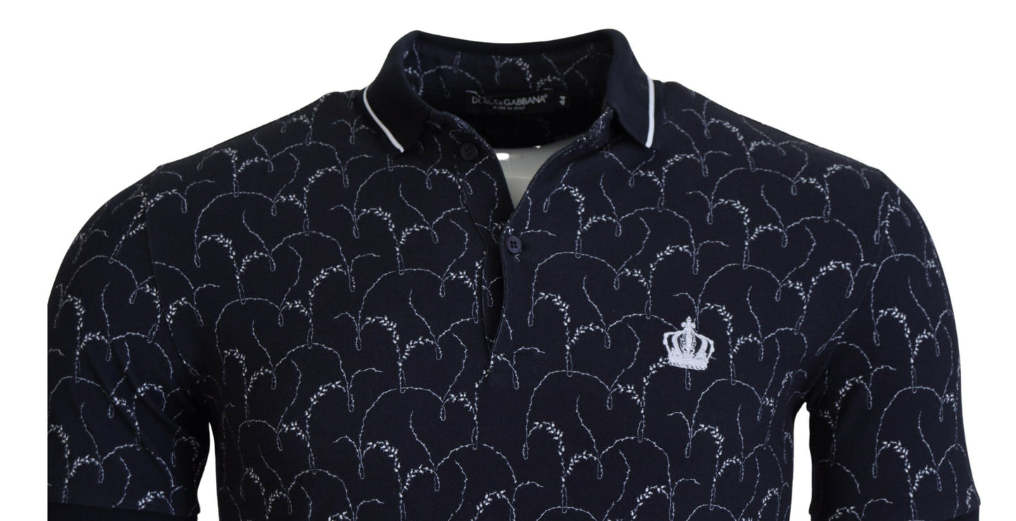 Regal Blue Cotton Polo Tee