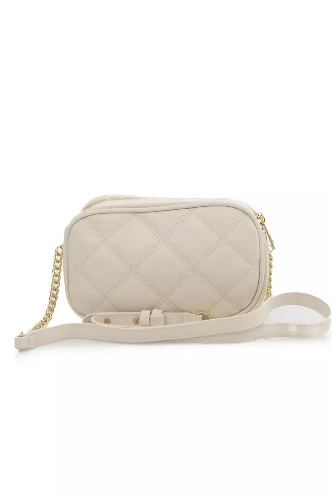 Beige Polyethylene Women Shoulder Bag