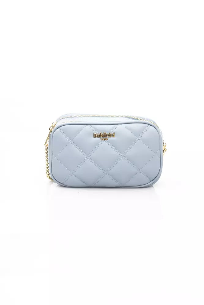 Light Blue Polyethylene Women Shoulder Bag