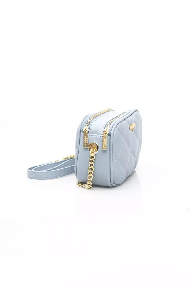 Light Blue Polyethylene Women Shoulder Bag