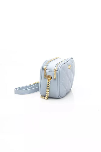 Light Blue Polyethylene Women Shoulder Bag