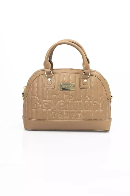 Beige Polyethylene Women Handbag