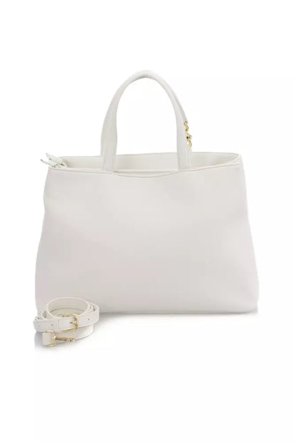 White Polyethylene Women Handbag