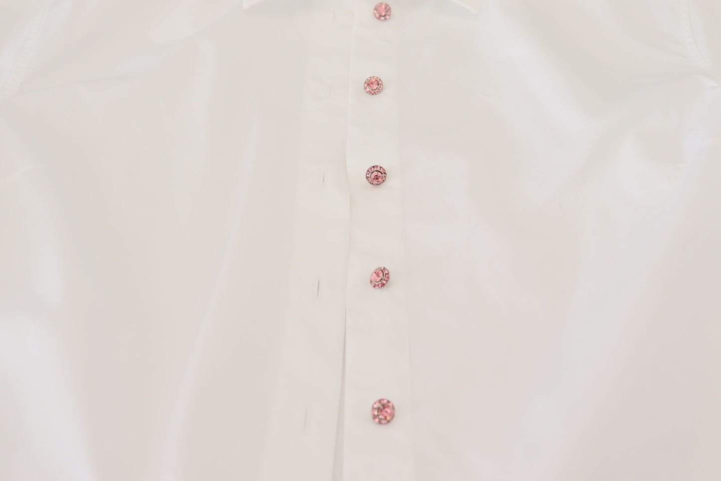 Elegant White Cotton Button-Up Blouse