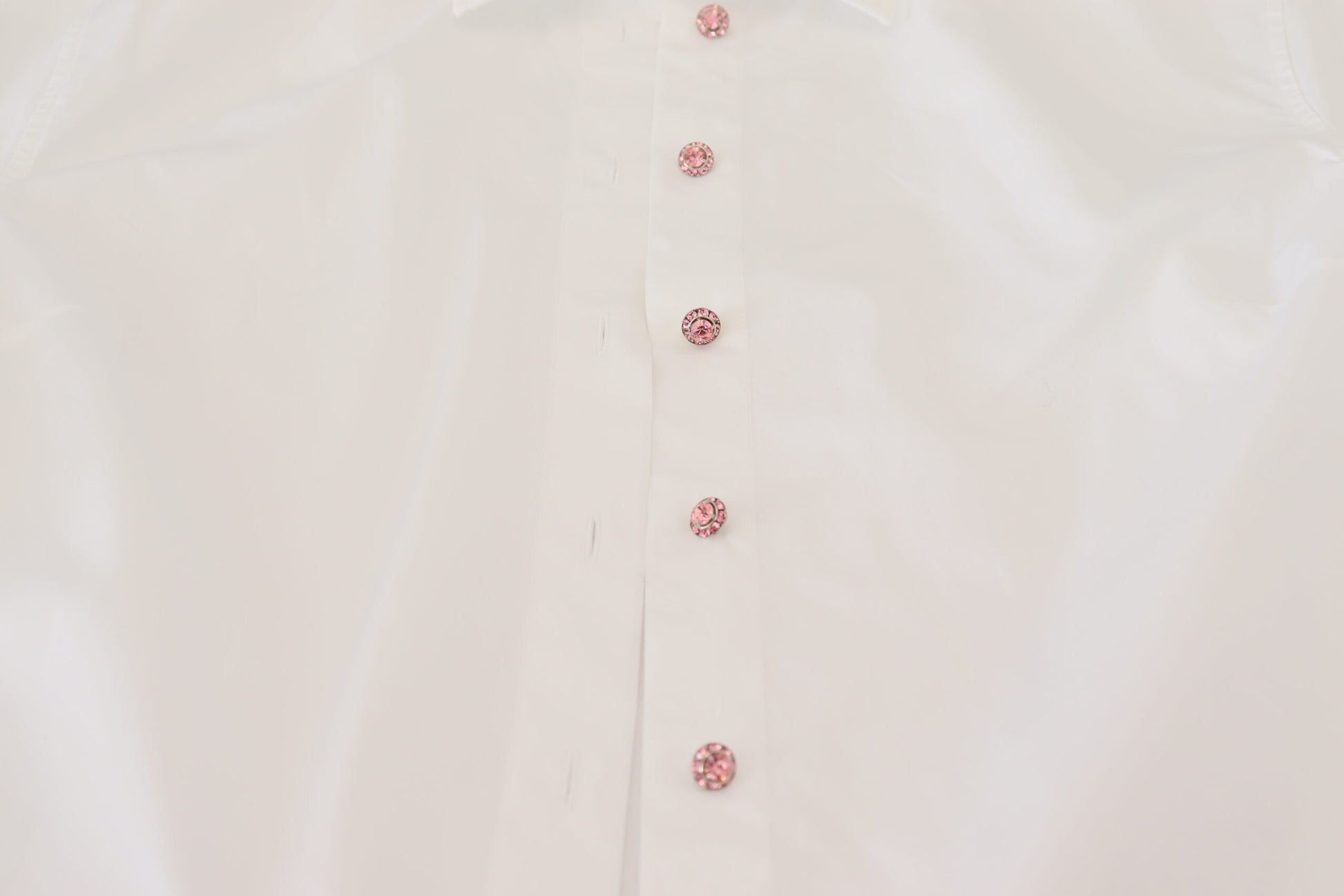 Elegant White Cotton Button-Up Blouse