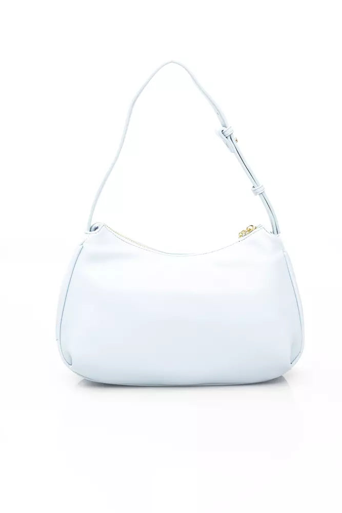 Light Blue Polyethylene Women Shoulder Bag