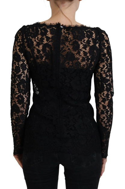 Elegant Floral Lace Long Sleeve Top