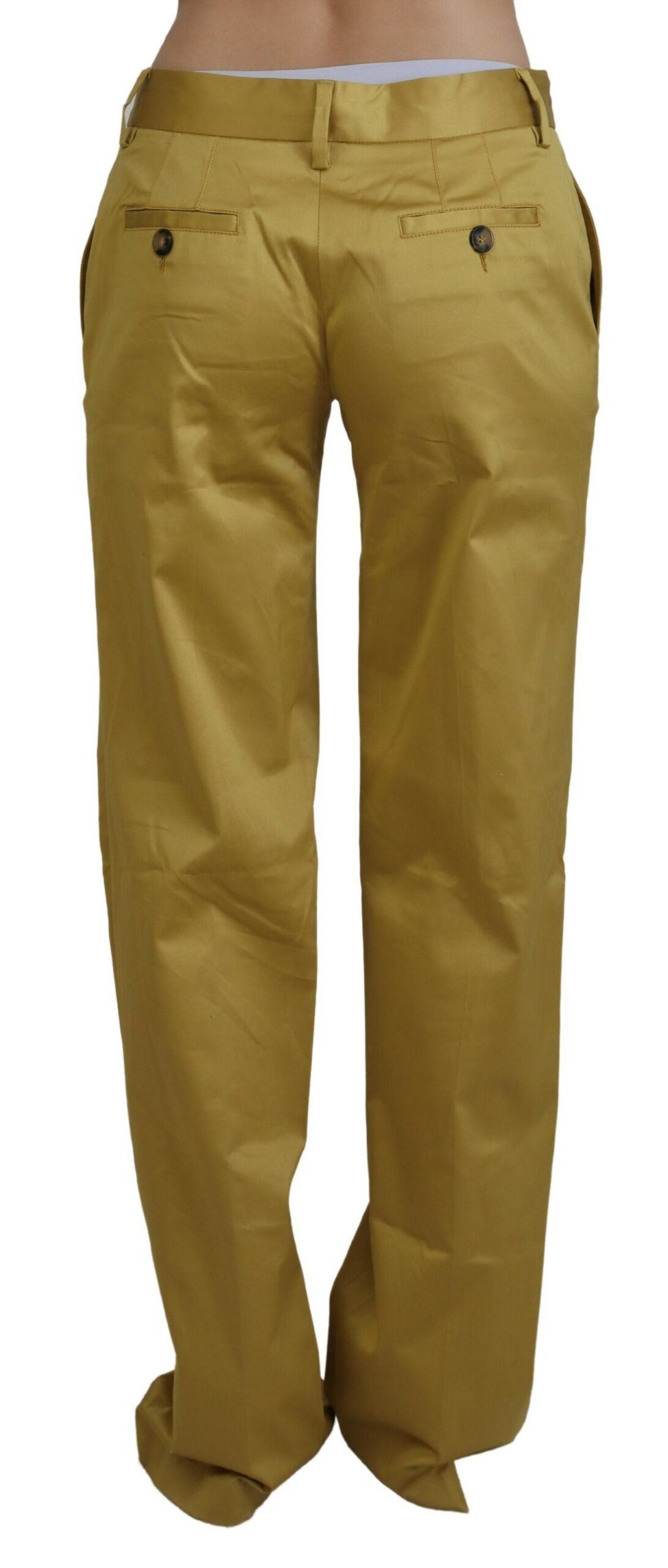 Elegant Gold Straight Fit Pants