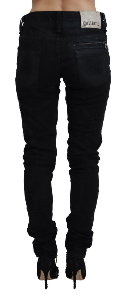 Chic Mid Waist Flared Black Jeans