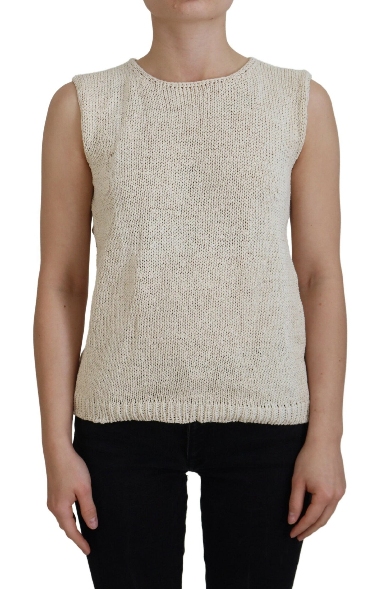 Chic Beige Sleeveless Tank Top