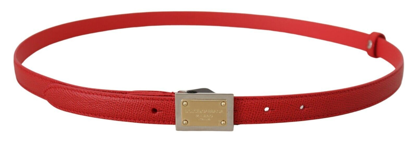 Genuine Leather Red Statement Belt