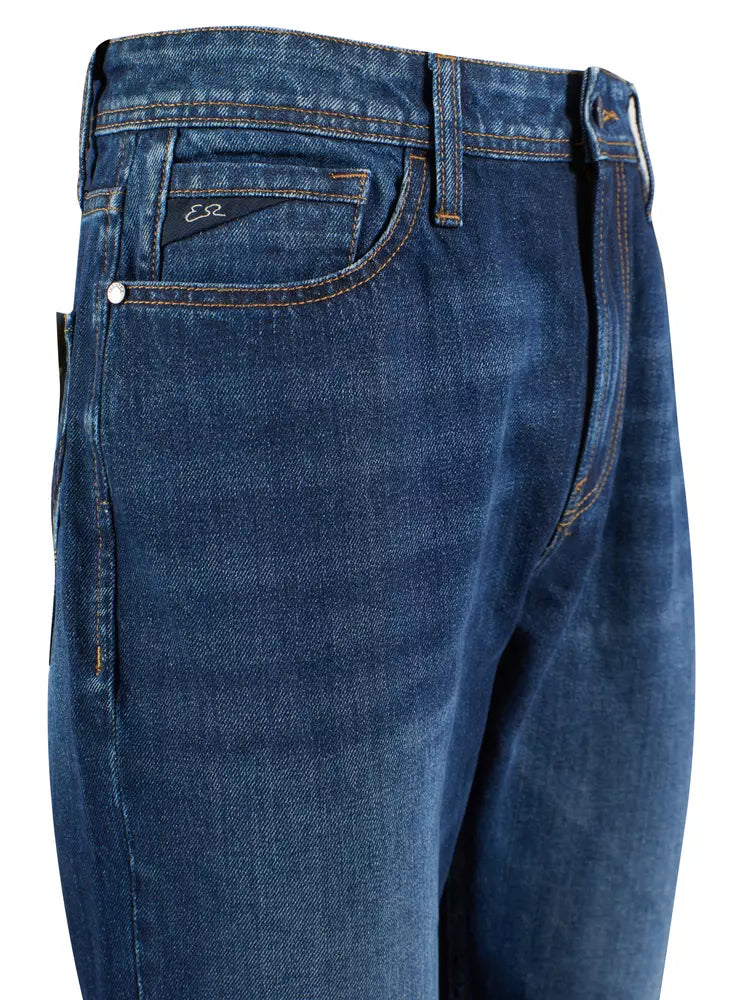 Blue Cotton Mens Jeans