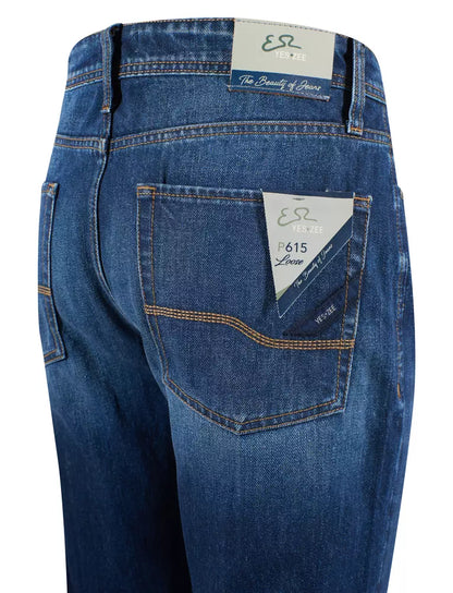 Blue Cotton Mens Jeans