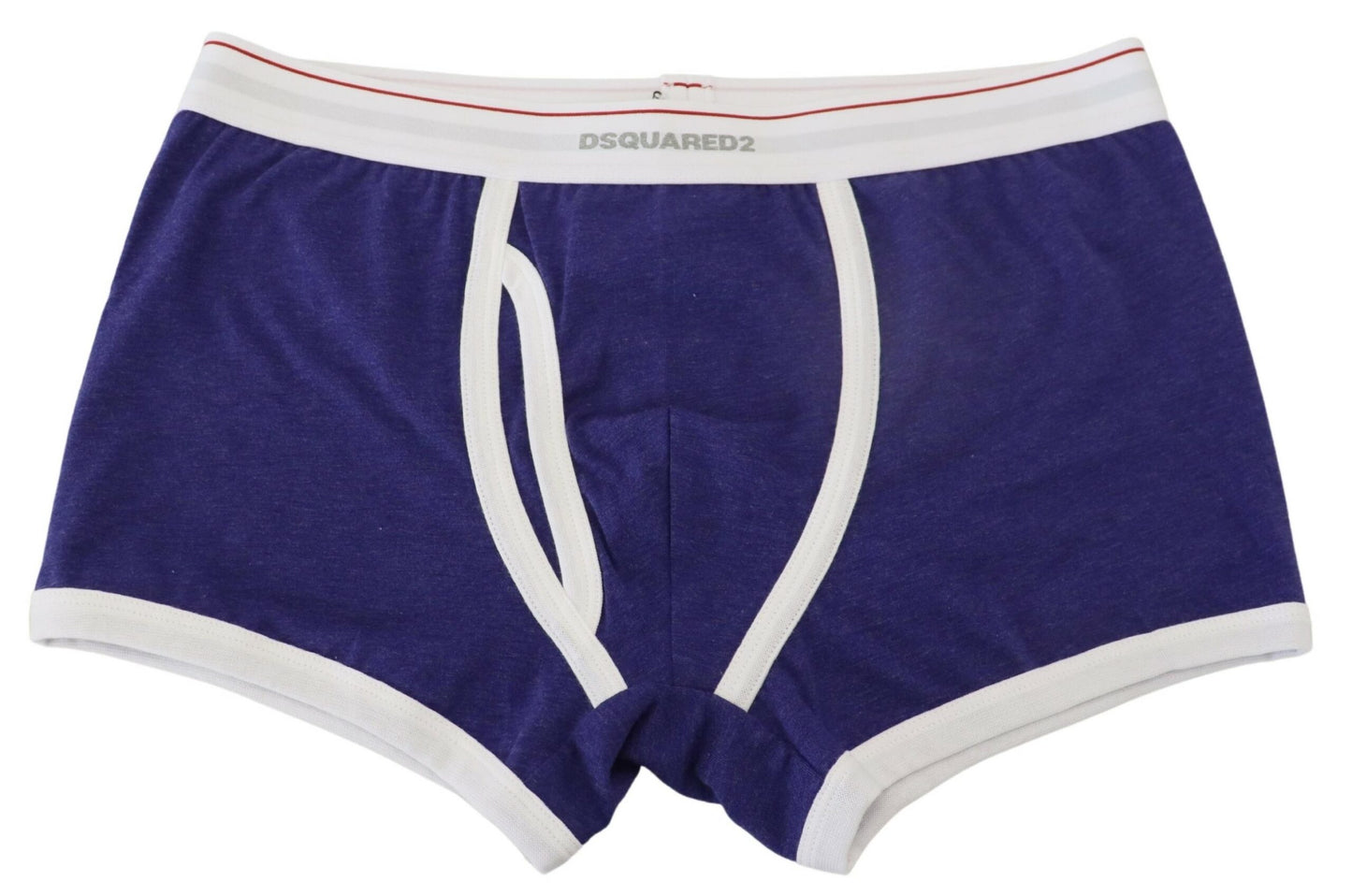 Chic Blue & White Cotton Stretch Trunks