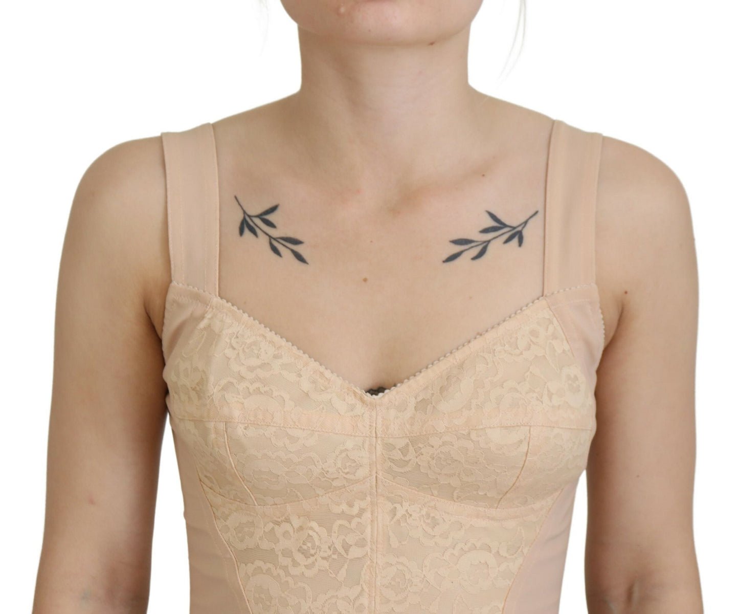 Elegant Beige Bustier Corset Top