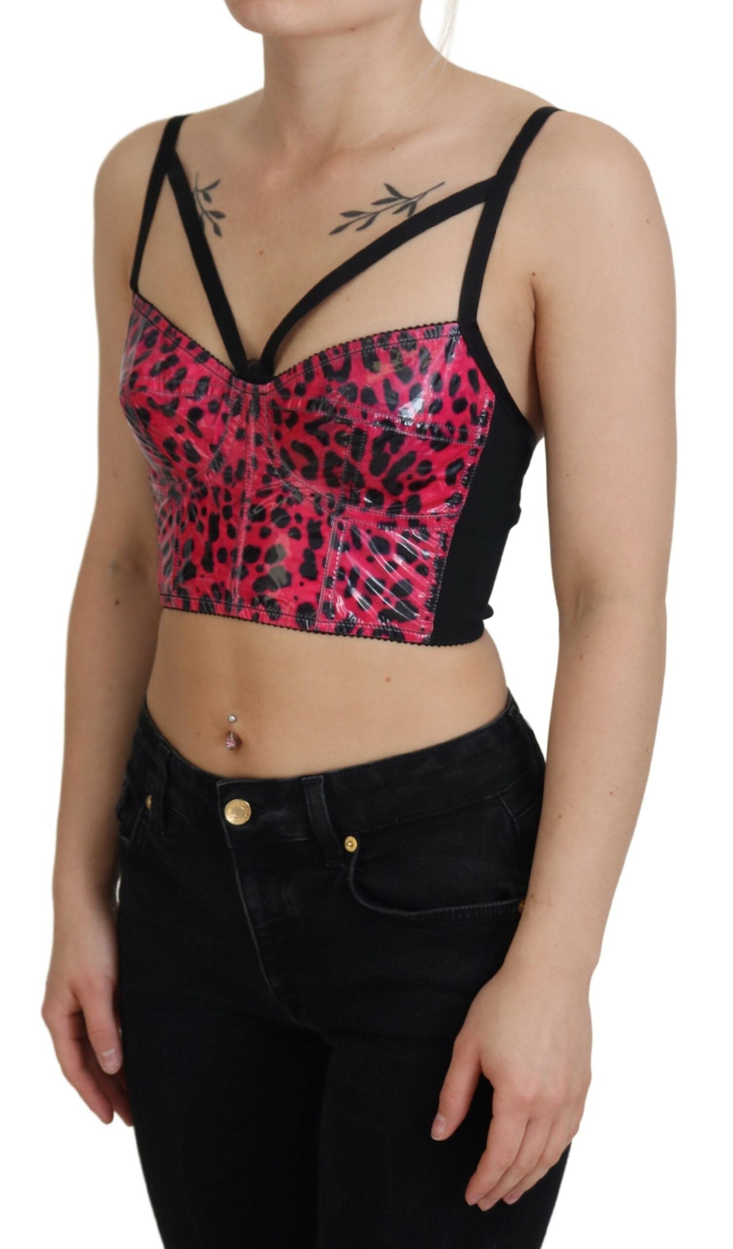 Leopard Print Bustier Corset Top