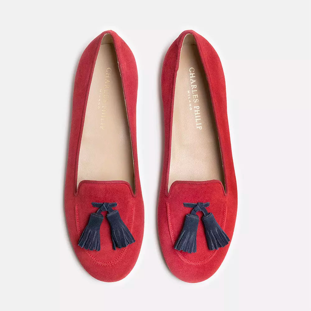 Elegant Suede Tasseled Moccasins