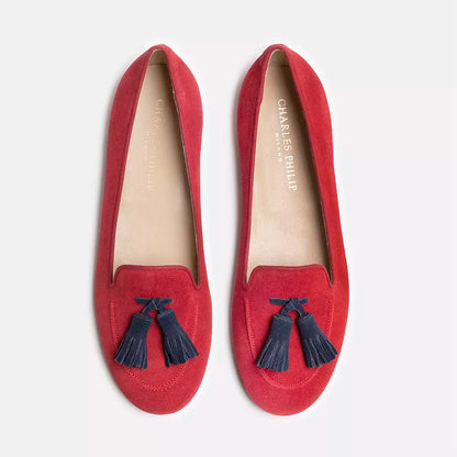 Elegant Suede Tasseled Moccasins