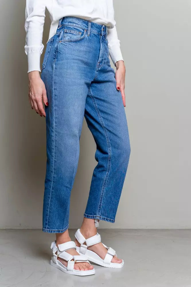 Elevated Blue High-Waist Denim for Women