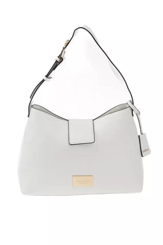 White Polyurethane Women Handbag