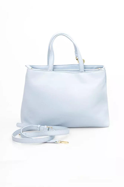 Light Blue Polyethylene Women Handbag