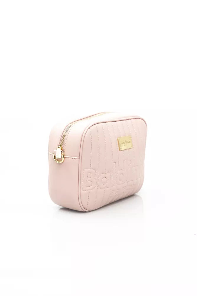 Pink Polyethylene Women Shoulder Bag